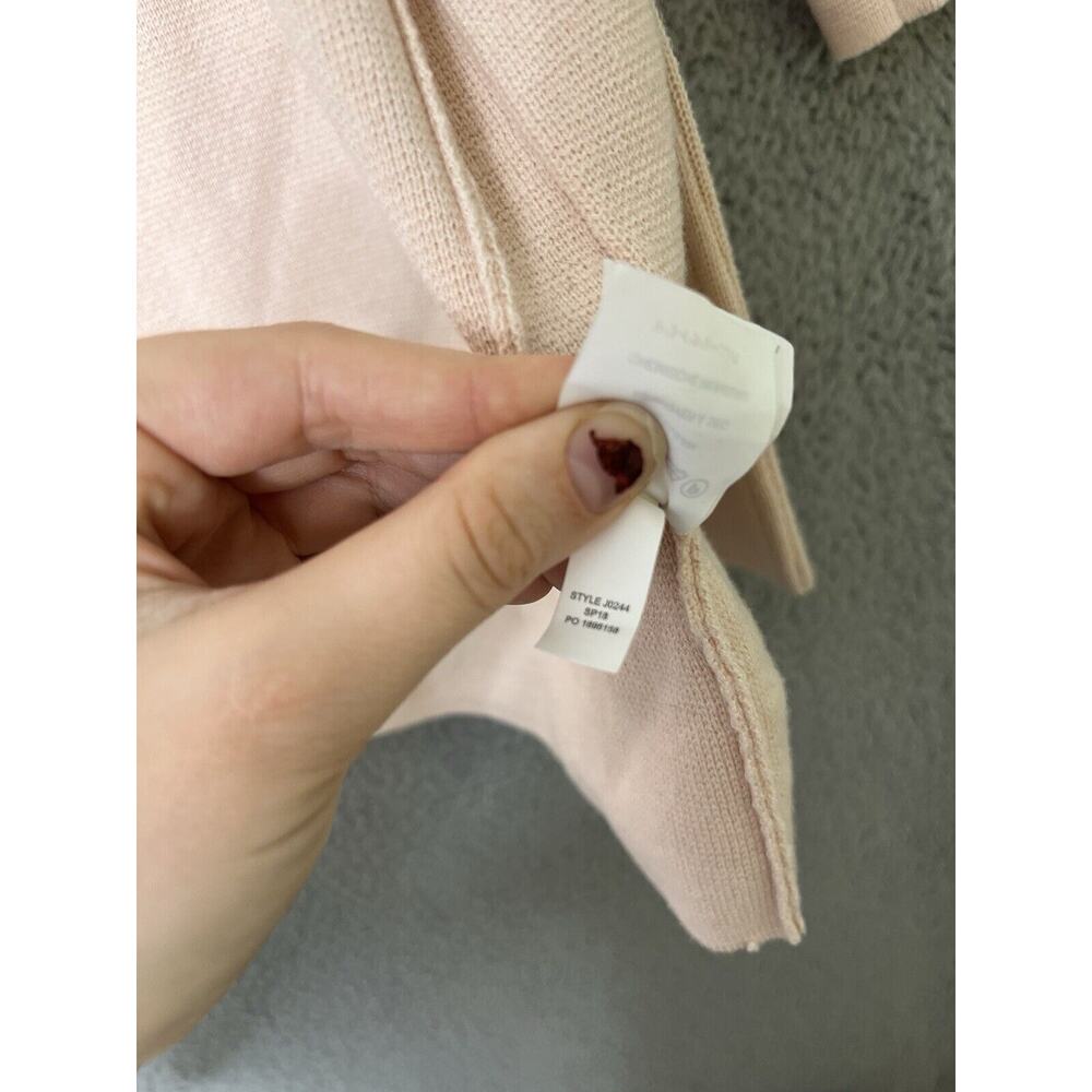J. Crew Sophie Sweater Blazer XS Wool Open Pockets Blush Pink Cardigan Minimal - Picture 5 of 15